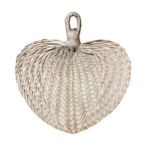 Vintage Boho Woven Palm Fan Decoration